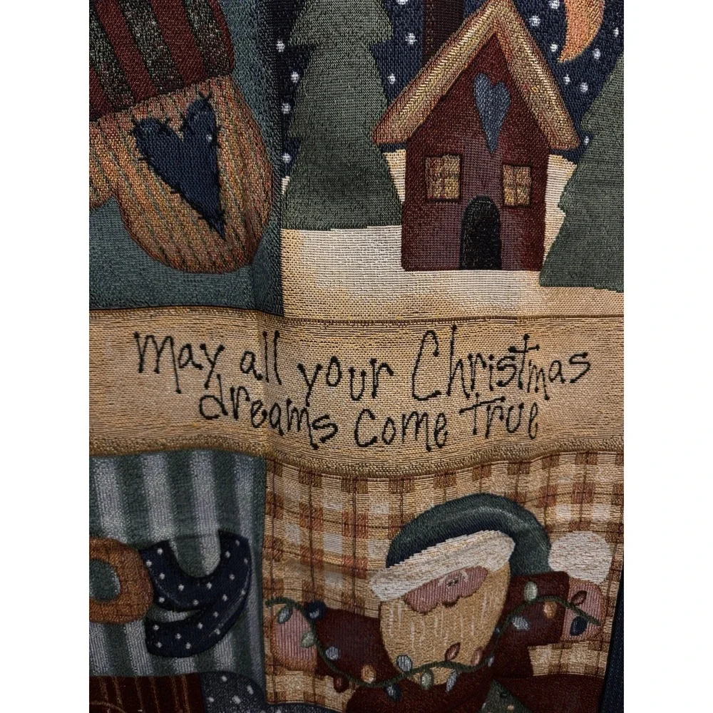 Christmas Tapestry Throw Blanket May All Your Christmas Dreams Come‎ True Santa